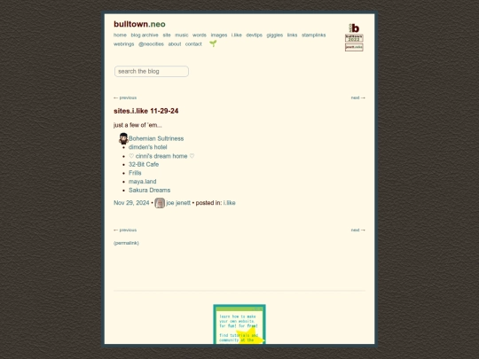 sites-i-like-11-29-24 screenshot
