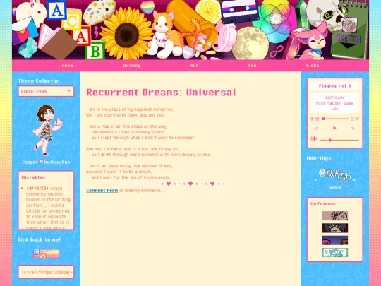 writing/universal screenshot
