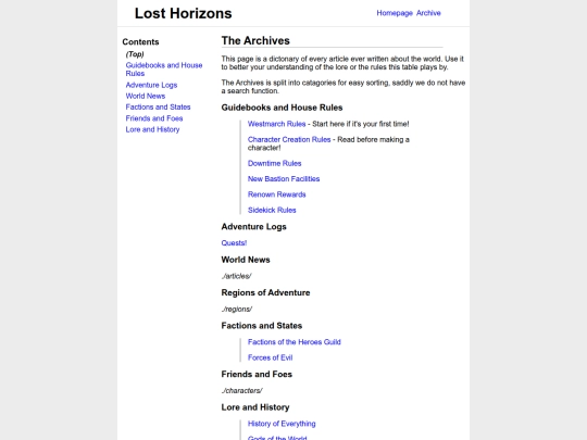 archive screenshot
