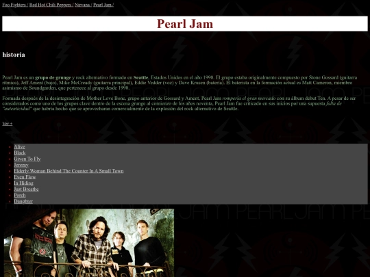 paginas/pearl_jam screenshot