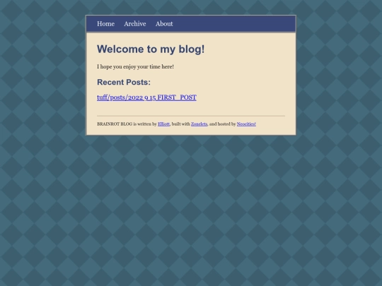 Blog stuff screenshot