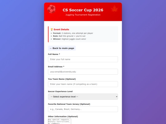 SoccerChallengeRegisteration screenshot