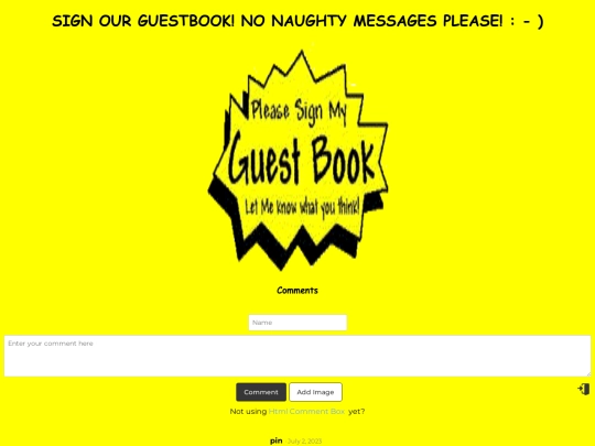 guestbook screenshot