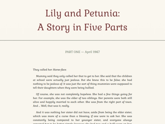 fanfiction/Dursleys/Lily_Petunia screenshot