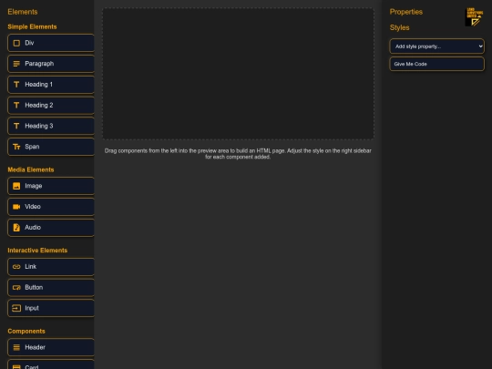 templates/htmlgenerator screenshot