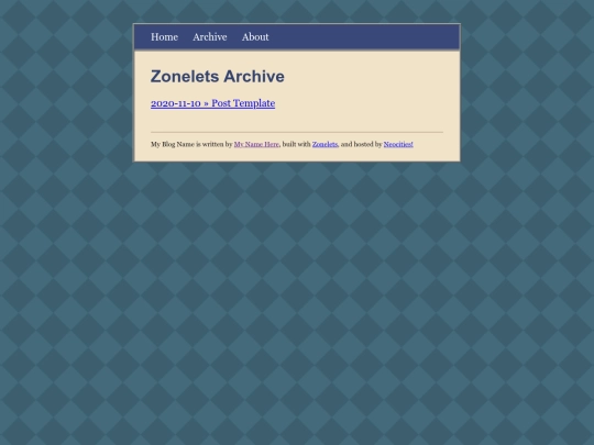 blog/archive screenshot