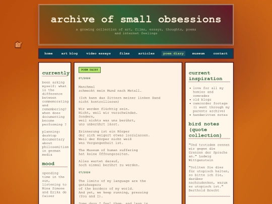 poem-diary screenshot