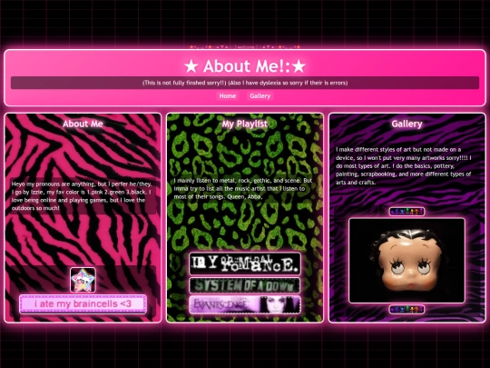 aboutmeh screenshot