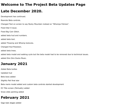 updates screenshot