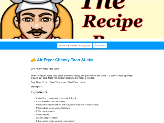 airfryercheesytacosticks screenshot