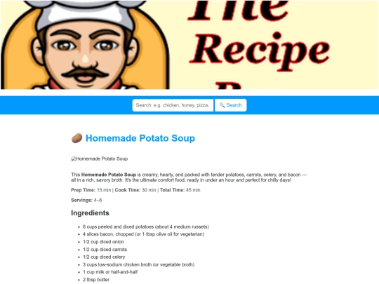 homemadepotatosoup screenshot