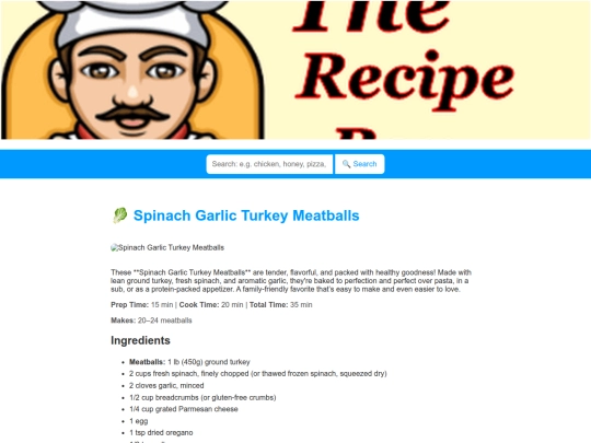 spinachgarlicturkeymeatballs screenshot