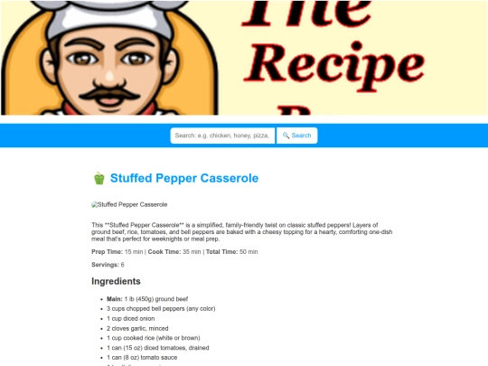 stuffedpeppercasserole screenshot