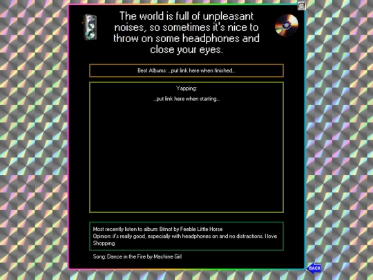 BlogEntries/Music/MusicHome screenshot