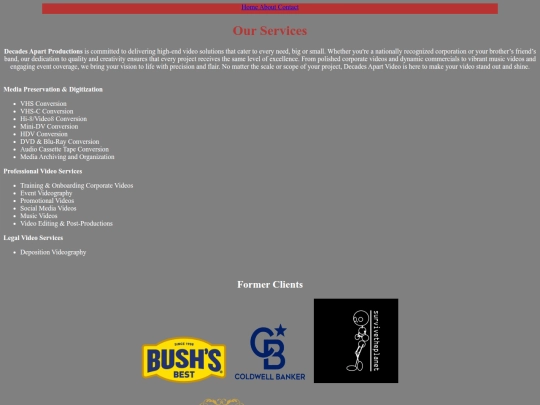services screenshot