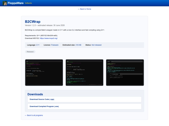 software/b2cwrap screenshot