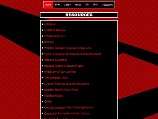 resources screenshot