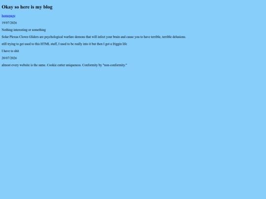 Blog screenshot