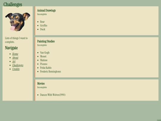 challenges screenshot