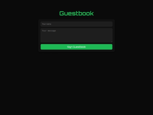 guestbook screenshot