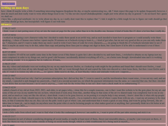 written/days screenshot