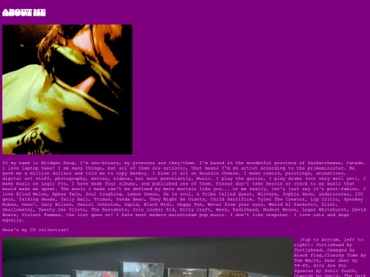 aboutme screenshot