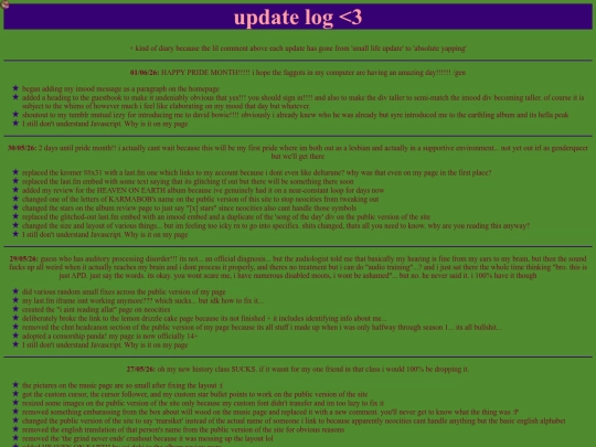 Update Log screenshot