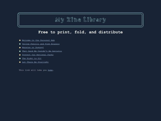 zinelibrary screenshot