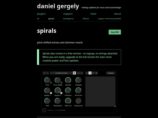 spirals screenshot