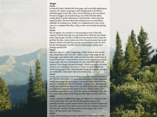 changes screenshot