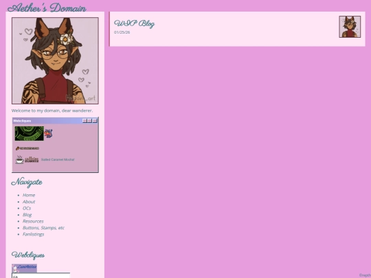 Blog screenshot