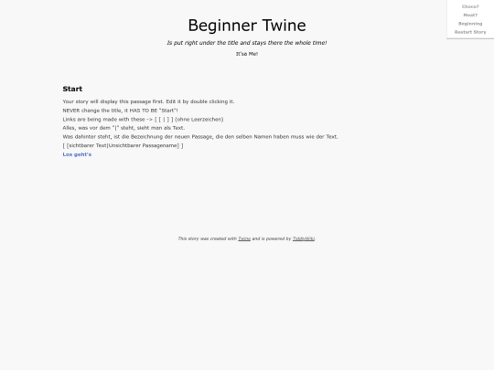 Beginner Twine fertisch screenshot