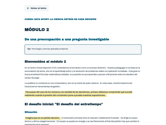 DAR/Data Sport: la ciencia detrás de cada decisión/dos screenshot