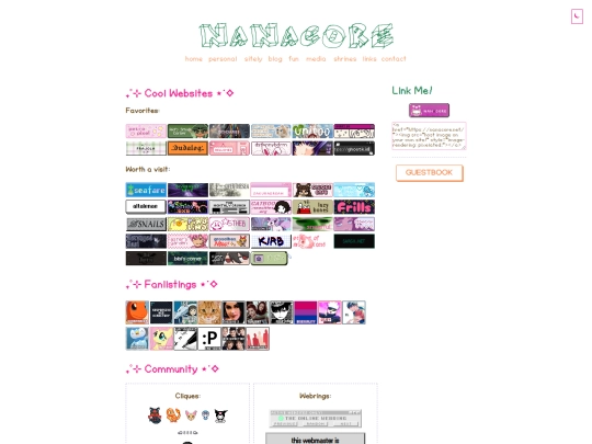links screenshot