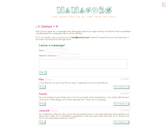 message screenshot