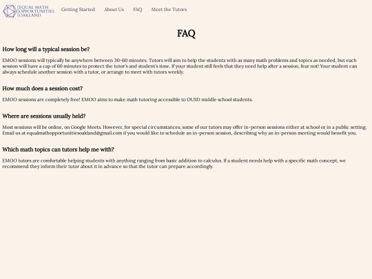 faq screenshot