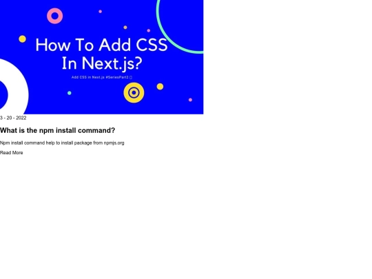 blog/tag/npm screenshot