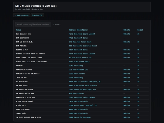 venues screenshot