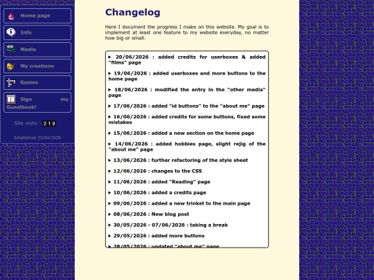 changelog screenshot