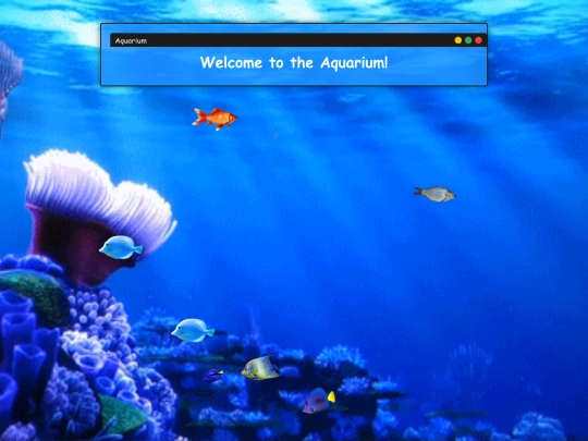 Aquarium/homepage screenshot