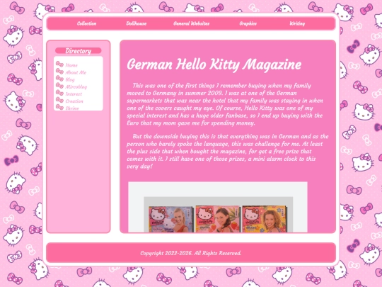 Misc pages/Magazine Cover Pages/GermanHelloKittyMagazine screenshot