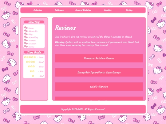 Misc pages/Reviews screenshot
