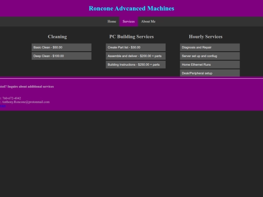 services screenshot