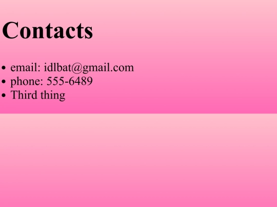 contact screenshot