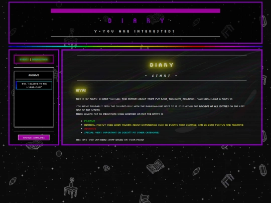 diary screenshot