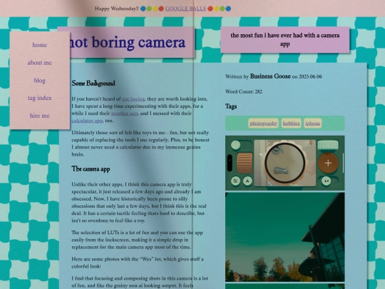 posts/interests/notboringcamera screenshot
