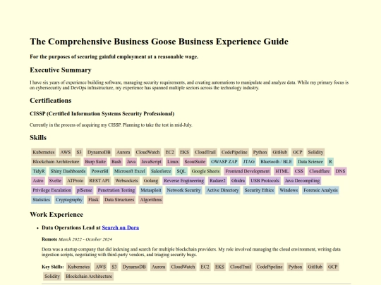 resume screenshot