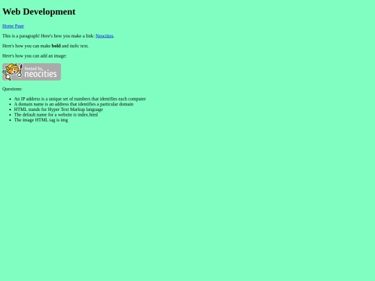 webDev screenshot