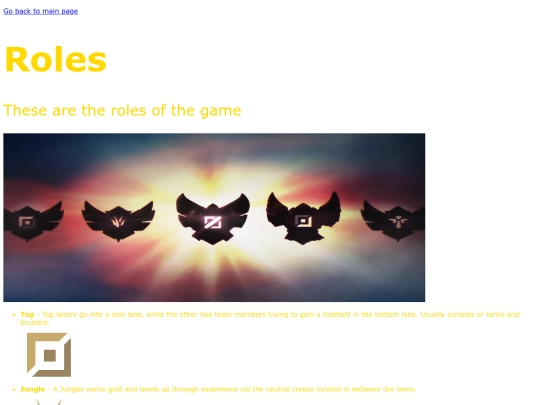 Roles screenshot