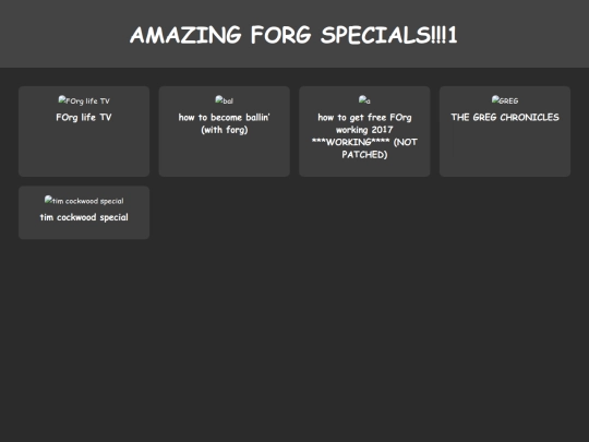 FOrgspecials screenshot
